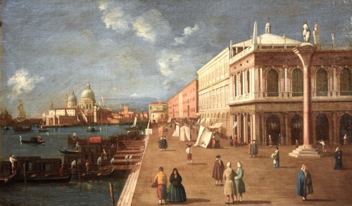 Venise, San Marco et la colonne de San Todaro - Gabriele Bella (1720 - 1799) - Tableaux et dessins Style Louis XV